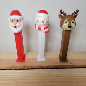 Set of 3 Christmas PEZ Dispensers: Santa, Snowman & Reindeer - NWOT